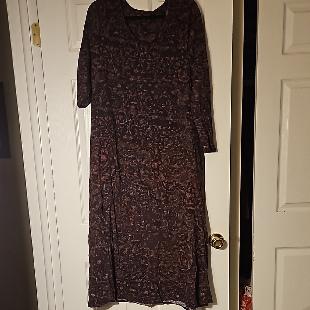 Soft Surroundings Purple Patterned Dress